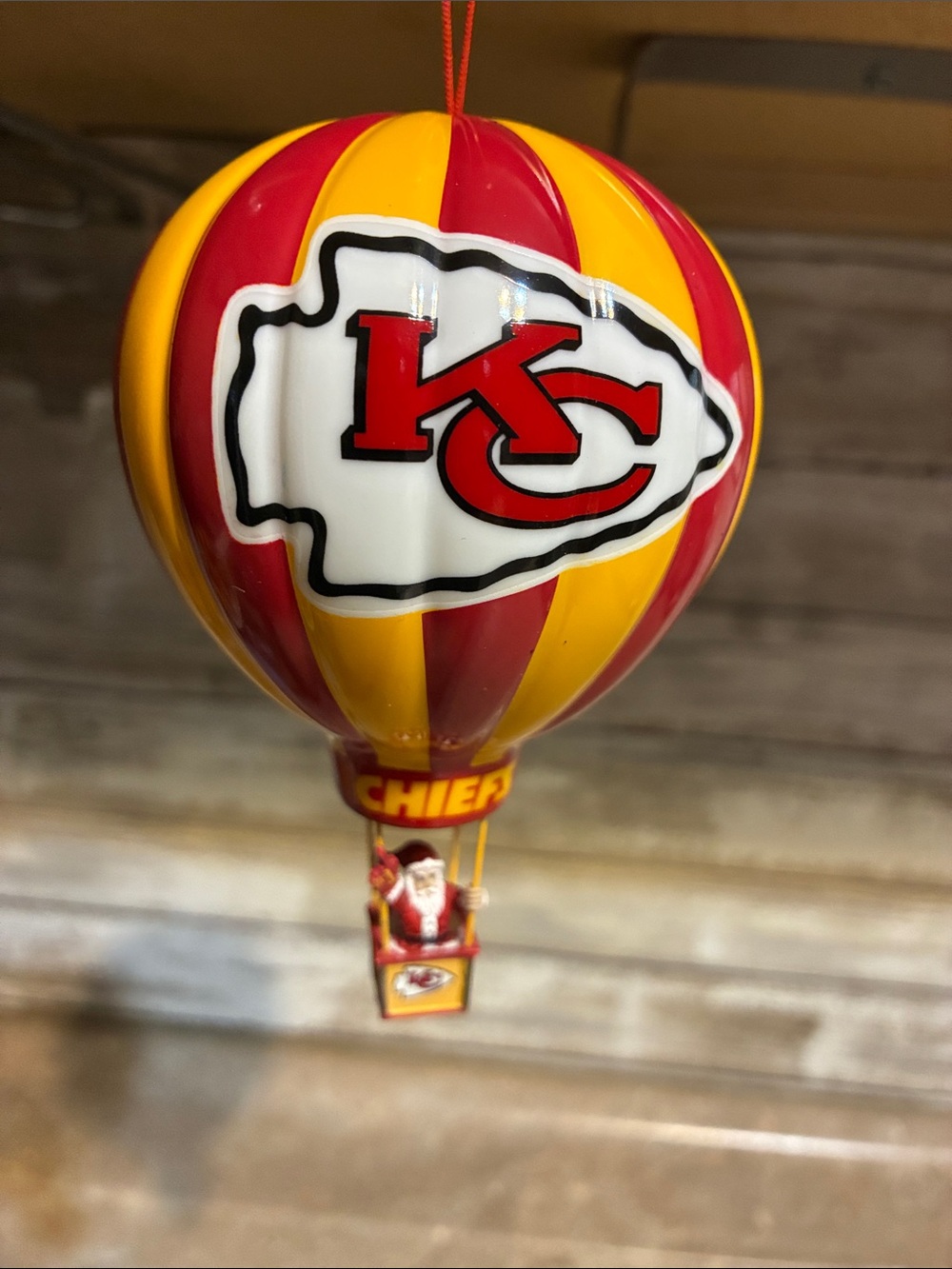 KC Chiefs 2003 Hot Air Balloon Christmas Ornament